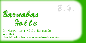 barnabas holle business card